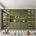 French Wine Cabinet 3d model