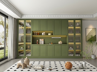 French Wine Cabinet 3d model