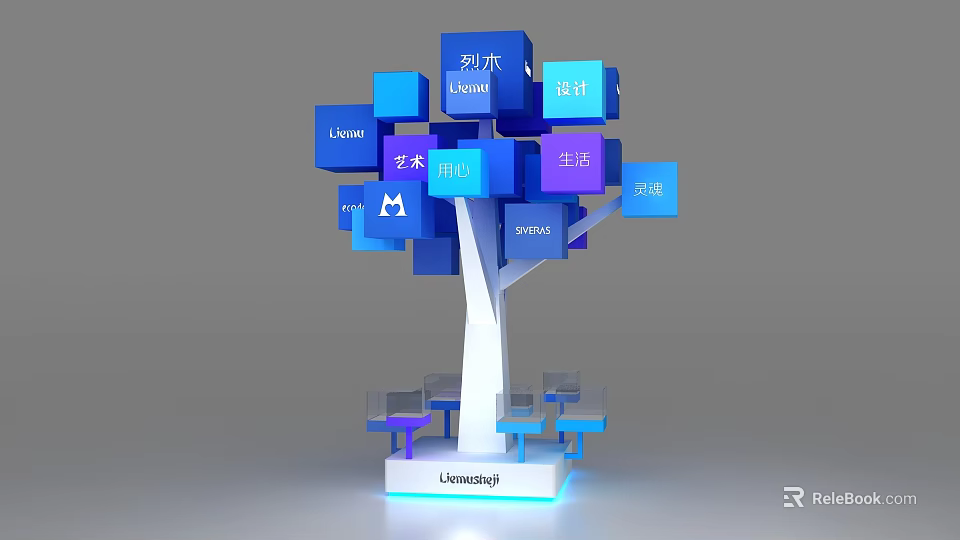 Commercial Equipment Modular Interactive Smart Technology Display System for Business Presentation and Digital Experience 3d model 