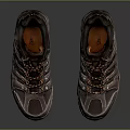 Dark Gray Hiking Shoes With Brown Laces And Thick Outdoor Rubber Sole