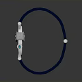 Stylish Modern Watch With Blue Strap And Silver Dial For Daily Use