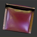 Classic Wooden Frame Chair With Pink Leather Seat And Backrest Stitching
