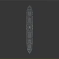 3D Rendered Cargo Ship With Multiple Masts And Colored Hull
