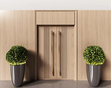 Entrance door, double door, double door, hotel door 3d model