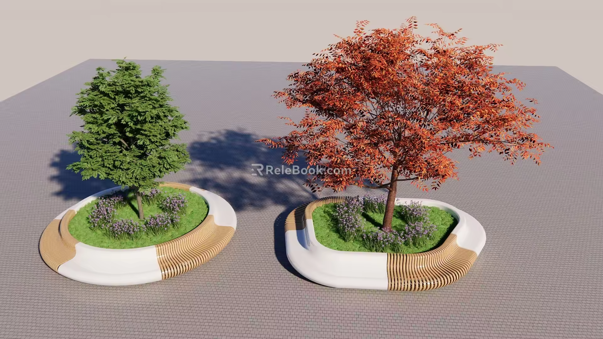 Modern Tree Pool Tree Pool Table and Chair 3d model
