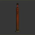 Red Traditional Japanese Torii Gate With Wooden Structure And Stone Base
