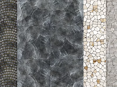 Variety Of Floor Tiles With Different Textures And Patterns 3d model