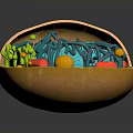 Detailed Organ And Hair Microscopic Structure With 3D Cellular Components And Features