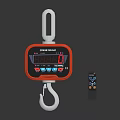 Industrial Digital Crane Scale With Red Display Hook And Remote Control 3d model