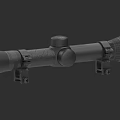 Tactical Sniper Scope With Precision Adjustment Knobs And Secure Mounting Brackets 3d model