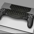 Innovative Electronic Game Controller Keyboard With Dual Joysticks And QWERTY Layout Design 3d model