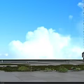Modern Office Building With Glass Curtain Walls Green Roof And Unique Design