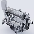 High Performance Industrial Equipment Engine Featuring Heavy Duty Mechanical Components And Metallic Structure 3d model