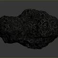 Natural Gray Stone Rock With Rough Porous Texture And Irregular Shape