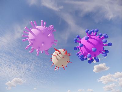 Modern virus 3d model