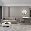 Modern living and dining room