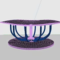 Black Modern Coffee Table With Curved Legs And Round Base Design