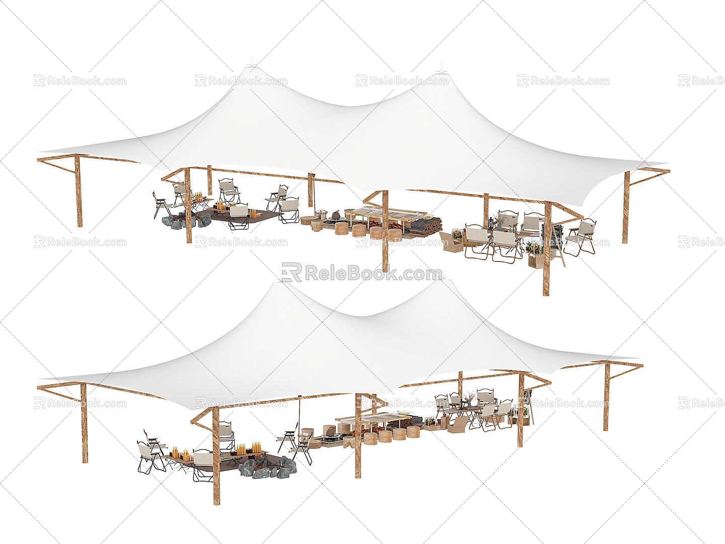 Equipment outdoor tent 3d model