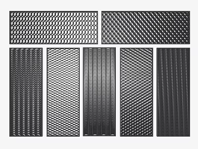 Feature Wall Decorative Metal Mesh Panels With Diverse Textured Patterns And Designs 3d model
