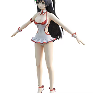 The beautiful nurse. 3d model