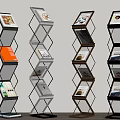 Modern bookshelf floor-type 3d model