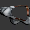Ancient Metal Breastplate With Leather Straps And Shiny Protective Surface 3d model