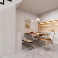 Modern Loft Apartment Interior With Open Living Kitchen And Mezzanine Bedroom