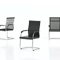 Modern Office Chairs With Mesh Back And Leather Seat Metal Frame Design