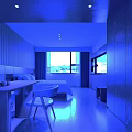 Modern Hotel Guest Room With Wooden Panel Walls Bed Desk Chair TV And Natural Light