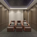 Audio-visual room transmission on the negative first floor 3d model