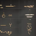 Pendant lamp combination 3d model