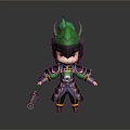 Cosplay Clothing Clothing Online Game Warrior Animation Clothing Animation Clothing 3d model