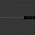 Tactical Serrated Knife With Silver Blade Black Textured Grip And Blade Hole