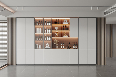 Modern Wine Cabinet 3d model