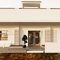 Modern Cafe Architecture Exhibition Hall Architecture 3d model