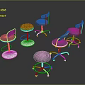 Modern Office Chairs In Various Styles With Swivel Bases And Padded Seats