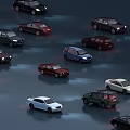 Various Colored Cars With Multiple Models And Assorted Styles On