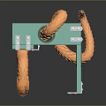 Game Movie Character With Orange Snake Body Green Mechanical Frame And Scales