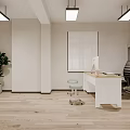 Modern Fitness Studio Interior With Workout Equipment And Relaxation Chair