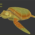 Colorful Turtle Shaped Household Decorative Item With Vibrant Green Orange And Yellow Shell