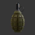 Two Yellow Cube Patterned Grenades With Metal Fuses And Pull Rings