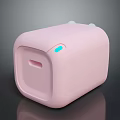 Pink Compact Home Appliance With Blue Indicator Light And Modern Design 3d model