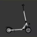 Modern Sleek Electric Scooter With White Frame Black Handlebars And Wheels