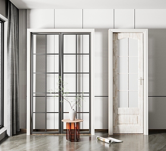 Jianou sliding door sliding door single door combination 3d model