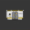 Industrial Metal Security Door With Number 531286 Yellow Latches And Gray Walls