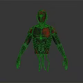 Intelligent Machine With Sleek Red Black Metallic Body And Complex Armor Design