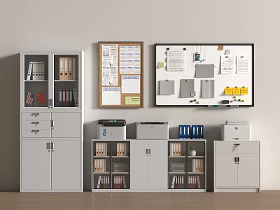 Modern File Cabinet Printer Office Supplies 3d model