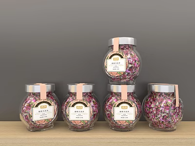 Modern Glass Jar Scented Tea Glass Jar 3d model