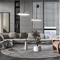 Modern sofa coffee table combination 3d model