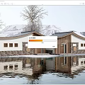 New Chinese Style Post Public Building Small Public Building Landscape Building Post Building Shop Building 3d model
